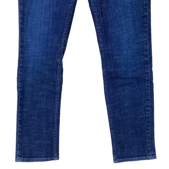 Old Navy Y2K Straight Leg Jeans Mid Rise Dark Wash Denim Side Pockets Size 4 - Picture 8 of 14